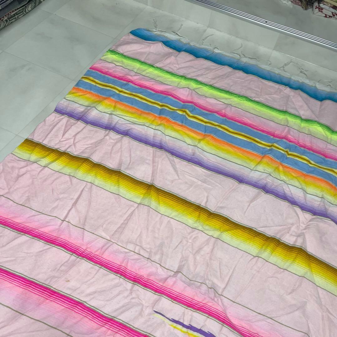 アート　マルチカバー　ソファーカバー　ヴィンテージラグ　233x148