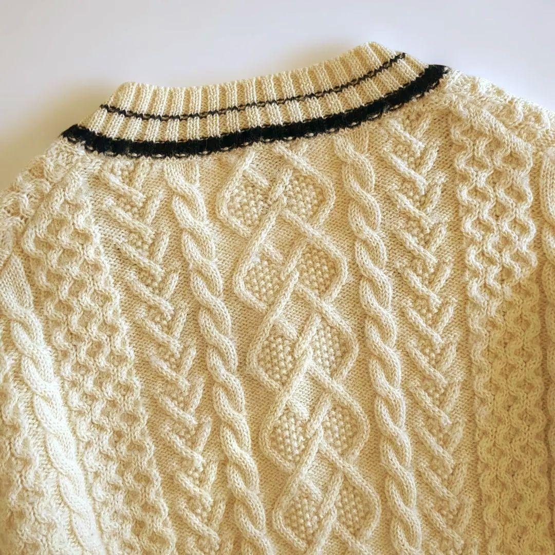 バトナー チルデンニット アルパカ混 ウール Vネック ケーブル編み ゆったり