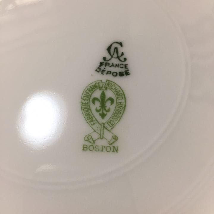 クリスマスセール♪フランス☆ローズプレート(4枚)皿FRANCE DEPOSE
