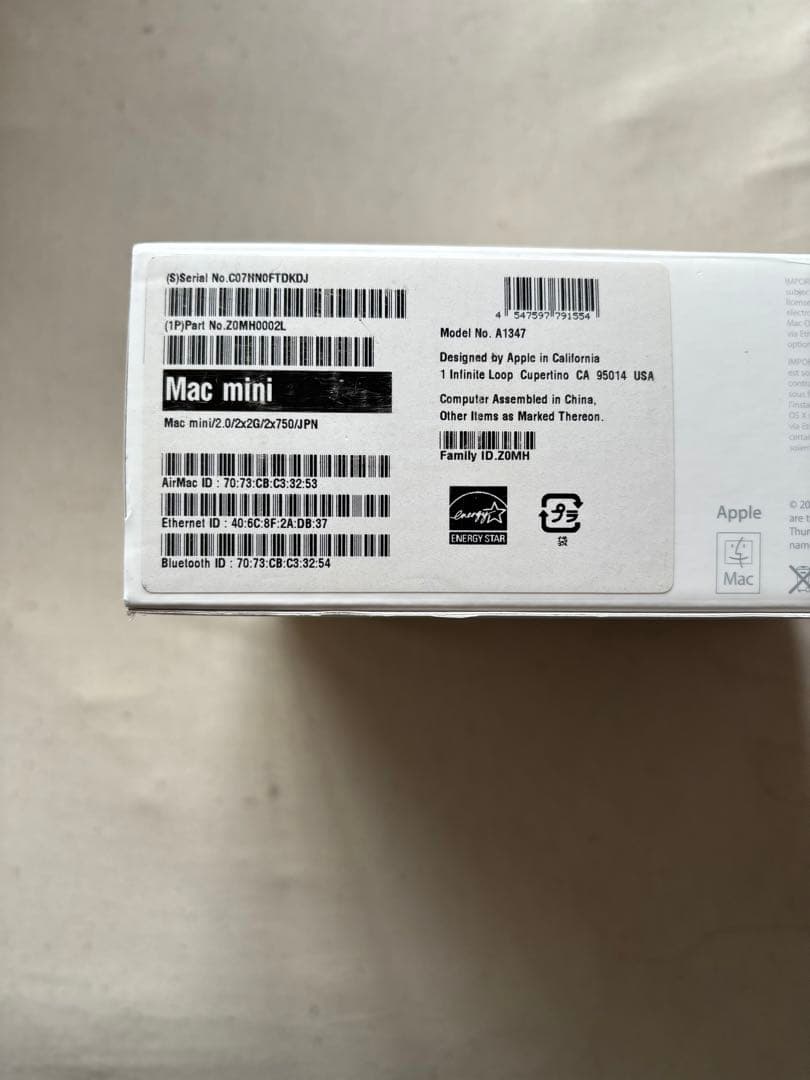 Apple Mac mini Late 2011(i7,4GB,750GB×2)