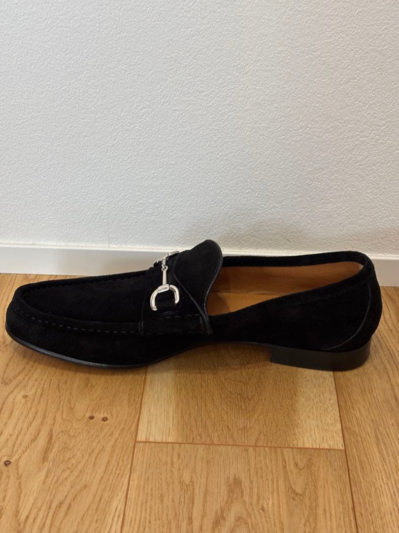 ✨新品未使用✨GUCCI ホースビットローファー 黒銀 10 2/1 28.5