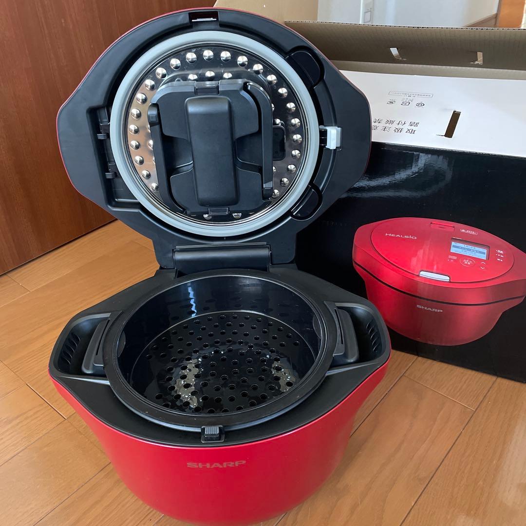 SHARP ヘルシオ ホットクック KN-HW24G-R 一度だけの使用品