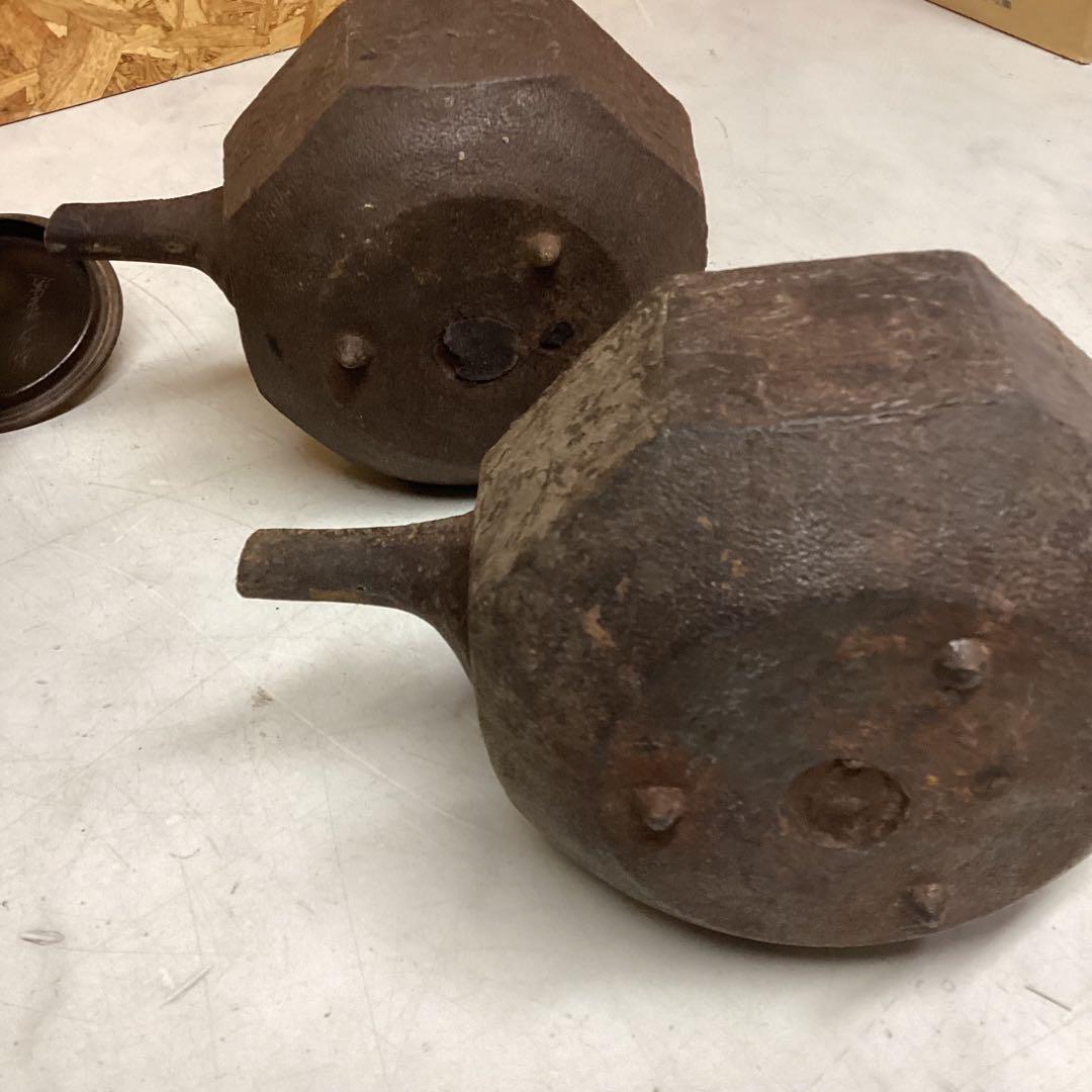 鉄瓶まとめ売り サビ有り 現状品 陶芸道具 レトロ 古道具に(O82)