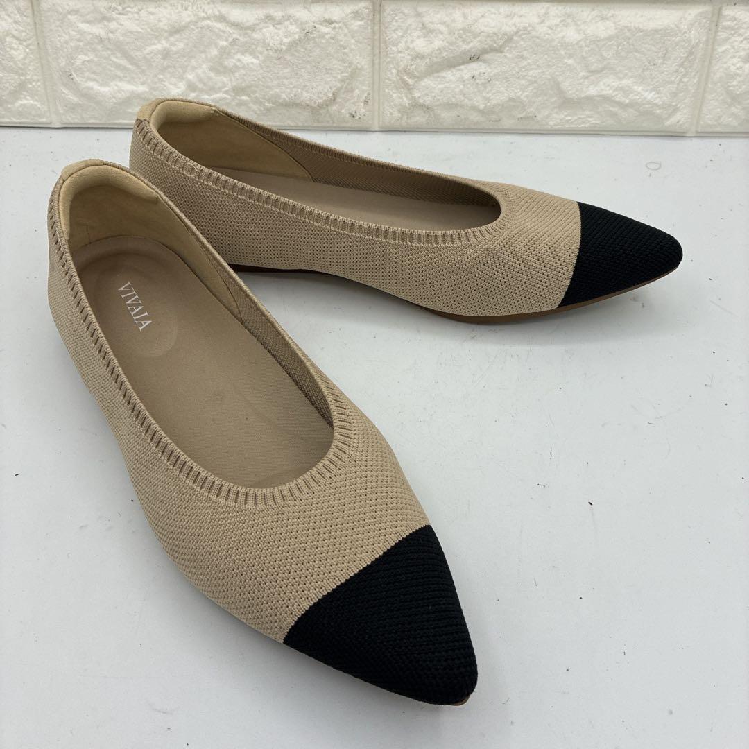 【美品】Vivaia ヴィヴァイア ポインテッドトゥ フラットシューズ 39