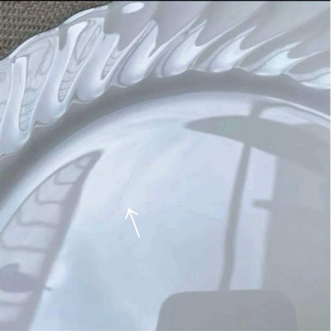 Noritake ボーンチャイナ ホワイト 銀縁 波型丸大皿 ノリタケ