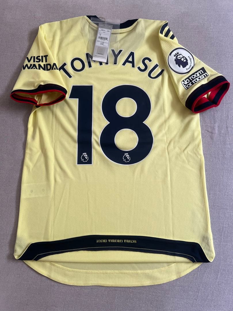 アーセナル富安 健洋21-22アウェイ オーセンティックユニフォーム紙タグ付き