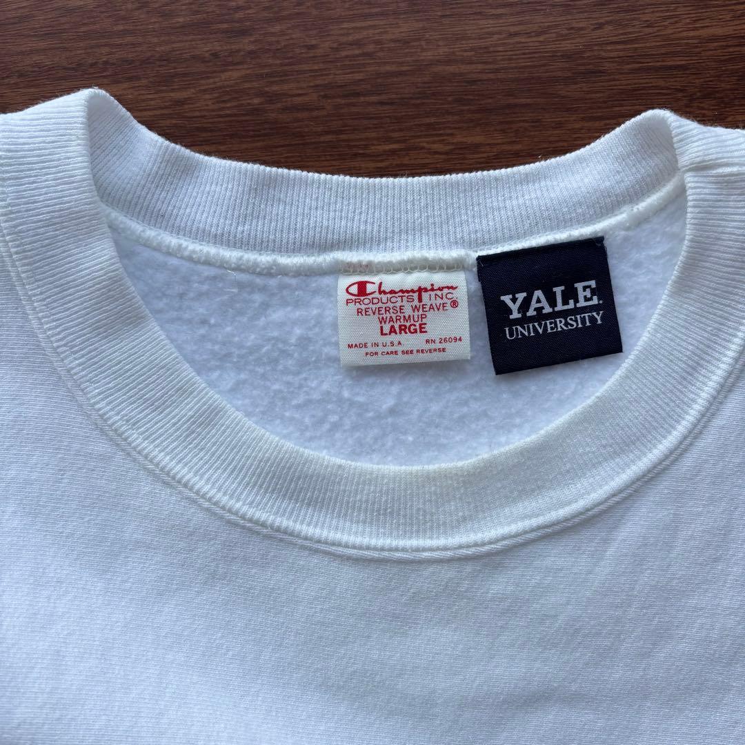 USA製 チャンピオン 赤単色 復刻 YALE リバースウィーブ スウェット L
