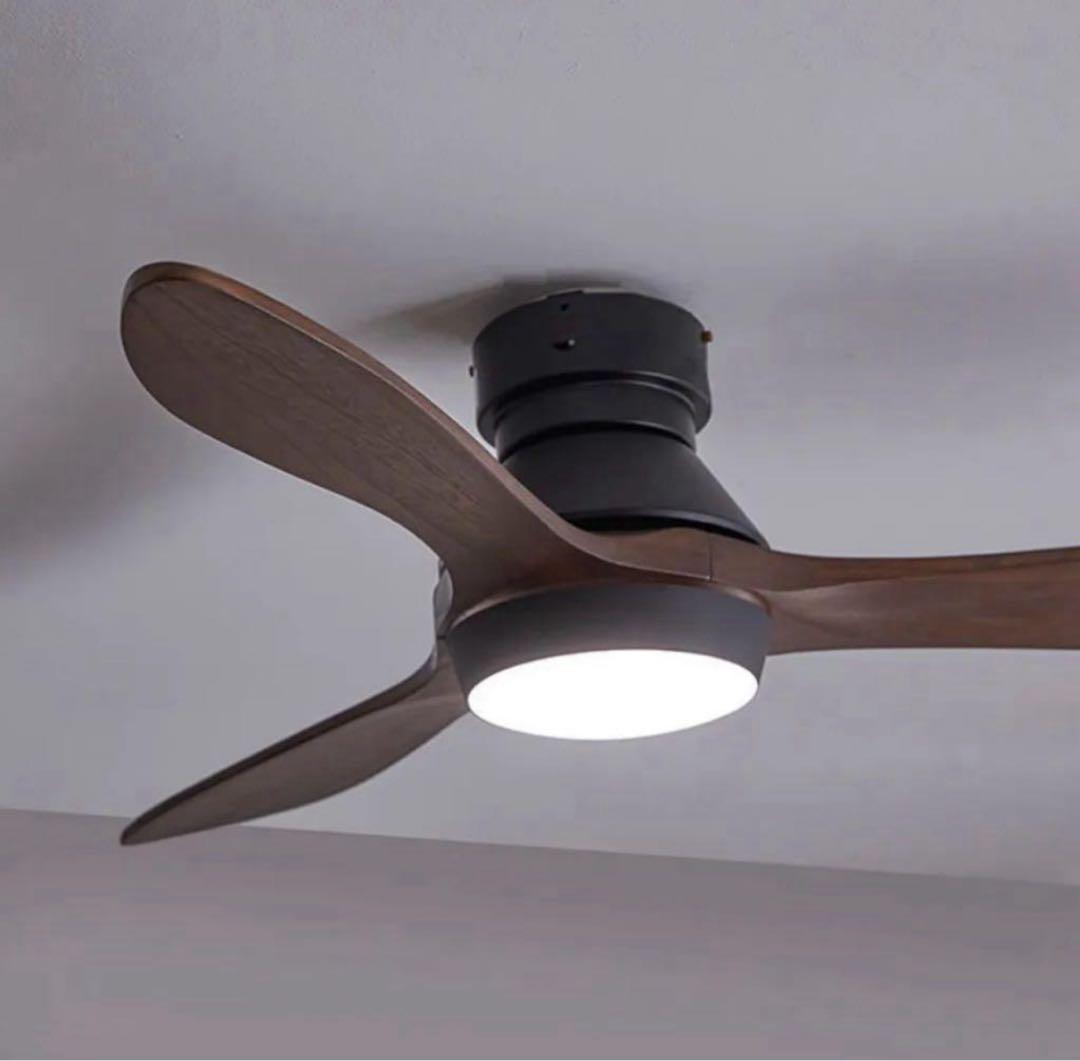 新品!LOWYA シーリングファンライトニュージャバリア2 ブラック/ブラウン