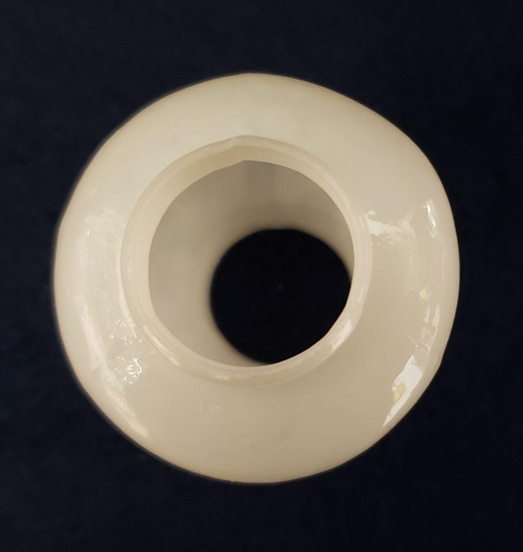 豆ランプ 火屋 ホヤ 乳白 金魚ほや 明治 大正 アンティーク レトロ ガラス