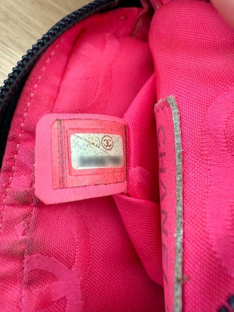 【希少】CHANEL カンボンライン アクセサリーポーチ ポシェット 黒×白