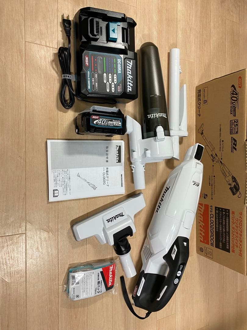 【ダリア7824専用】マキタ CL002GRDCW 充電器式クリーナー 一式