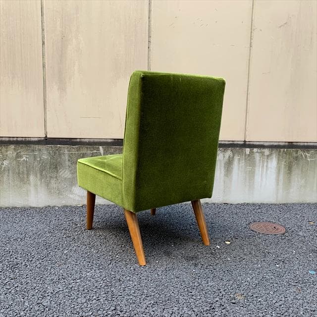 カリモク60 カフェチェア モケットグリーン