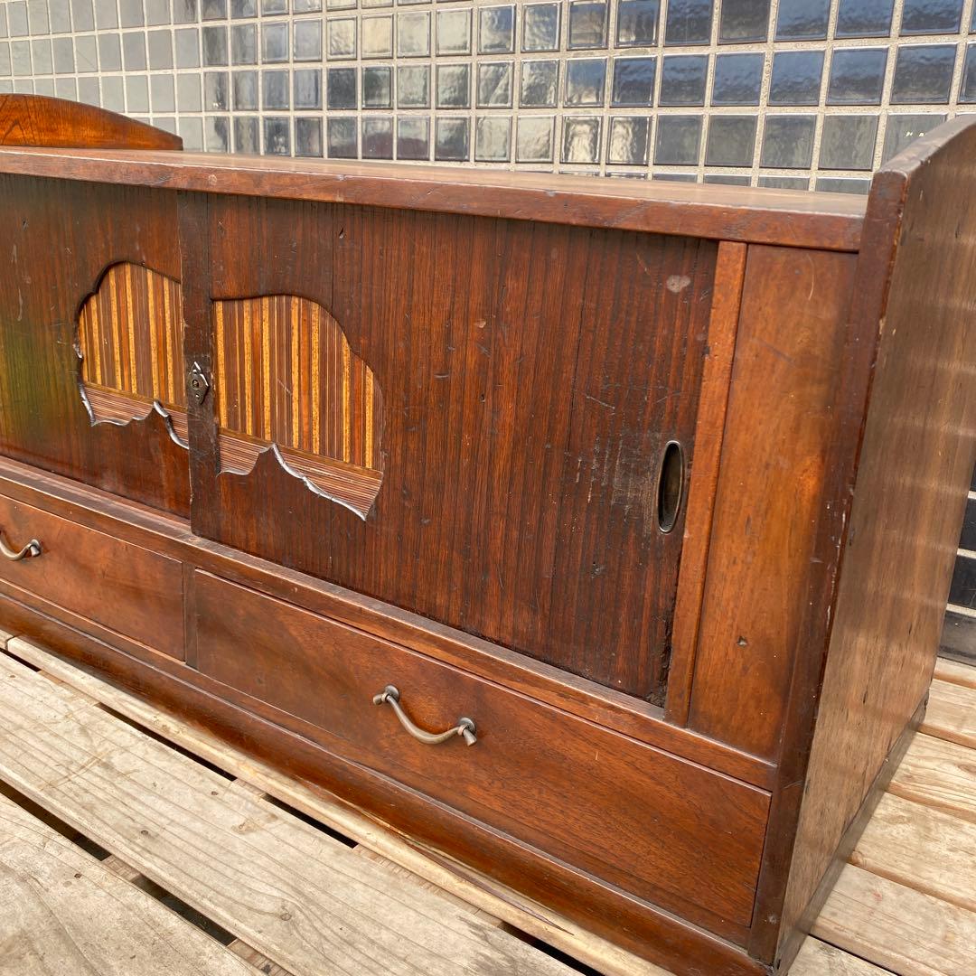 時代物 飾り棚 収納 ローチェスト 古家具 古民家 大正 骨董品 インテリア