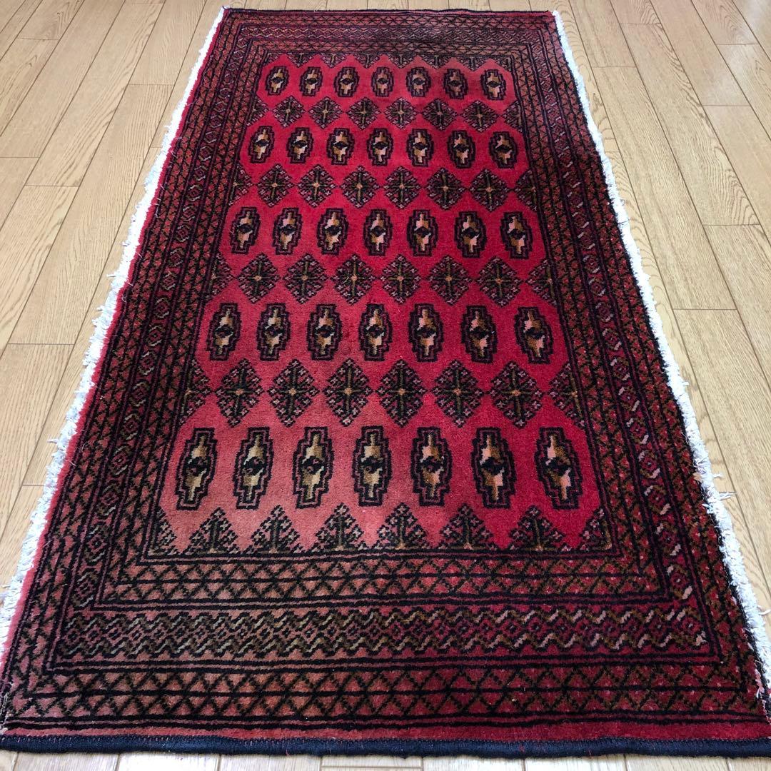 ペルシャ絨毯 ヴィンテージラグ 132×62cm 手織り オールドpersia