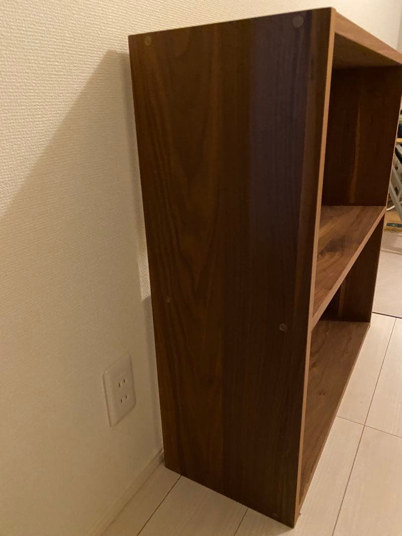 無印　ウォールナット　スタッキングシェルフ　２段