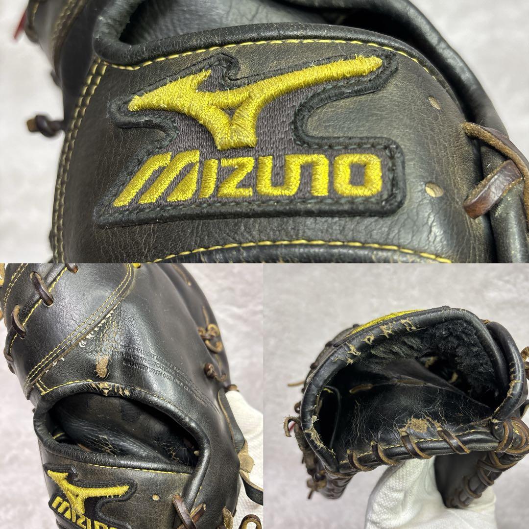 ミズノプロ 硬式用ファーストミット　一般用　左投げ　ブラック　旧ロゴ