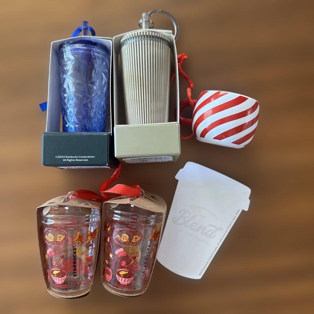 クリスマススタバStarbucks オーナメント 5個セット2024.2025
