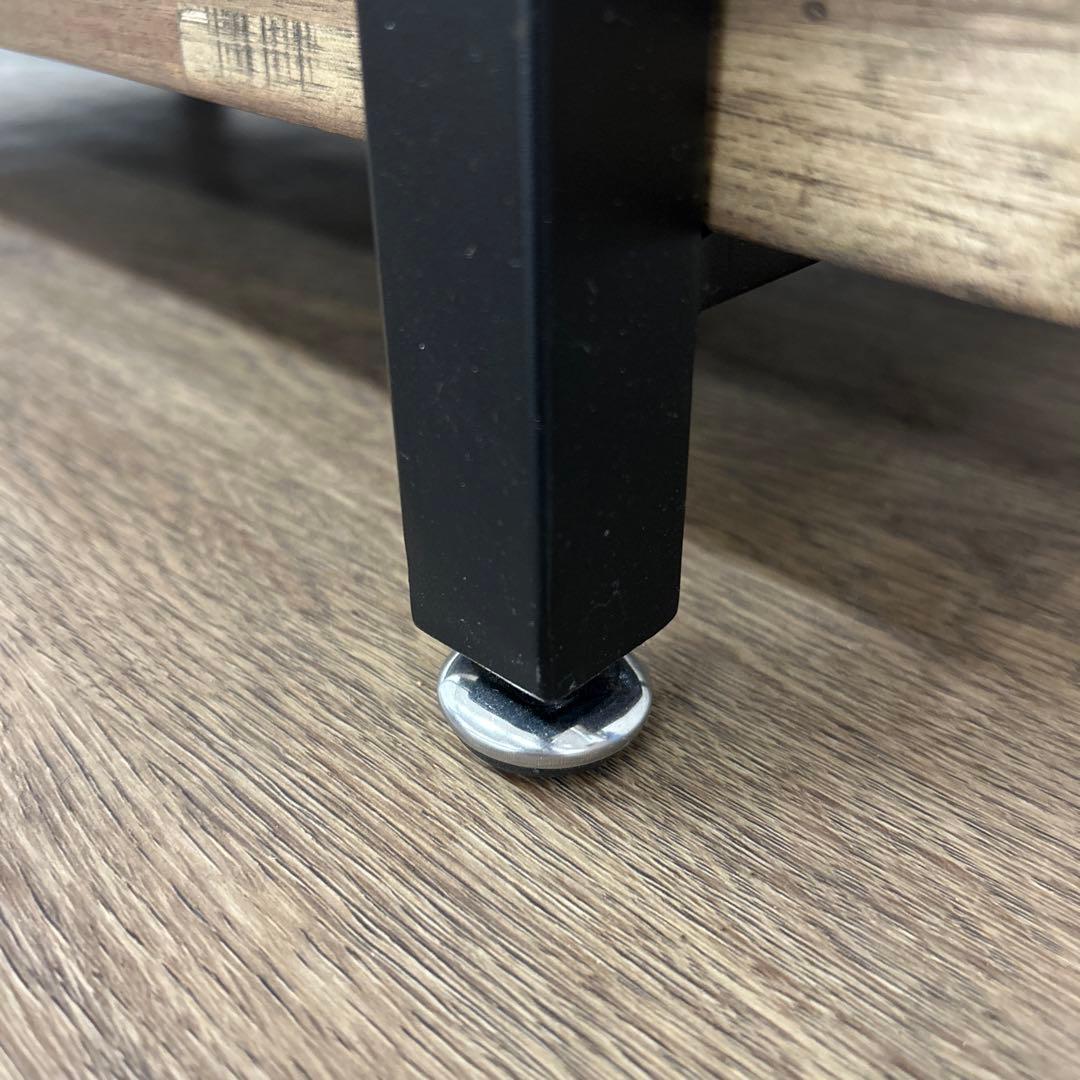 ラック4段 シェルフ 石目調 収納棚 本棚 間仕切り アイアン ビンテージ風