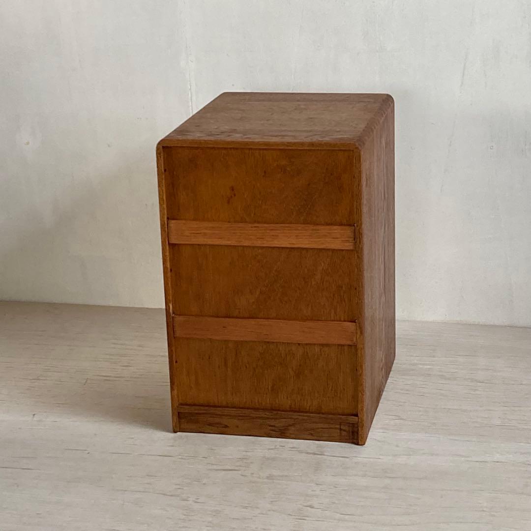 古い楢 無垢材 5杯 あられ組 小引き出し 古道具 古家具