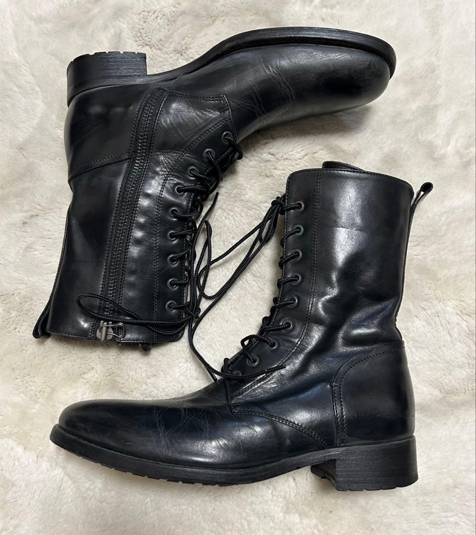 BUTTERO/ブッテロ/レースアップブーツ/size41.5/黒/サイドジップ