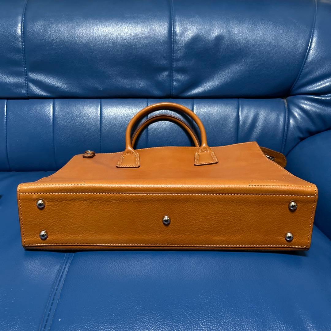 新品未使用-天皇家御用達ブラウンメンズトートバッグ