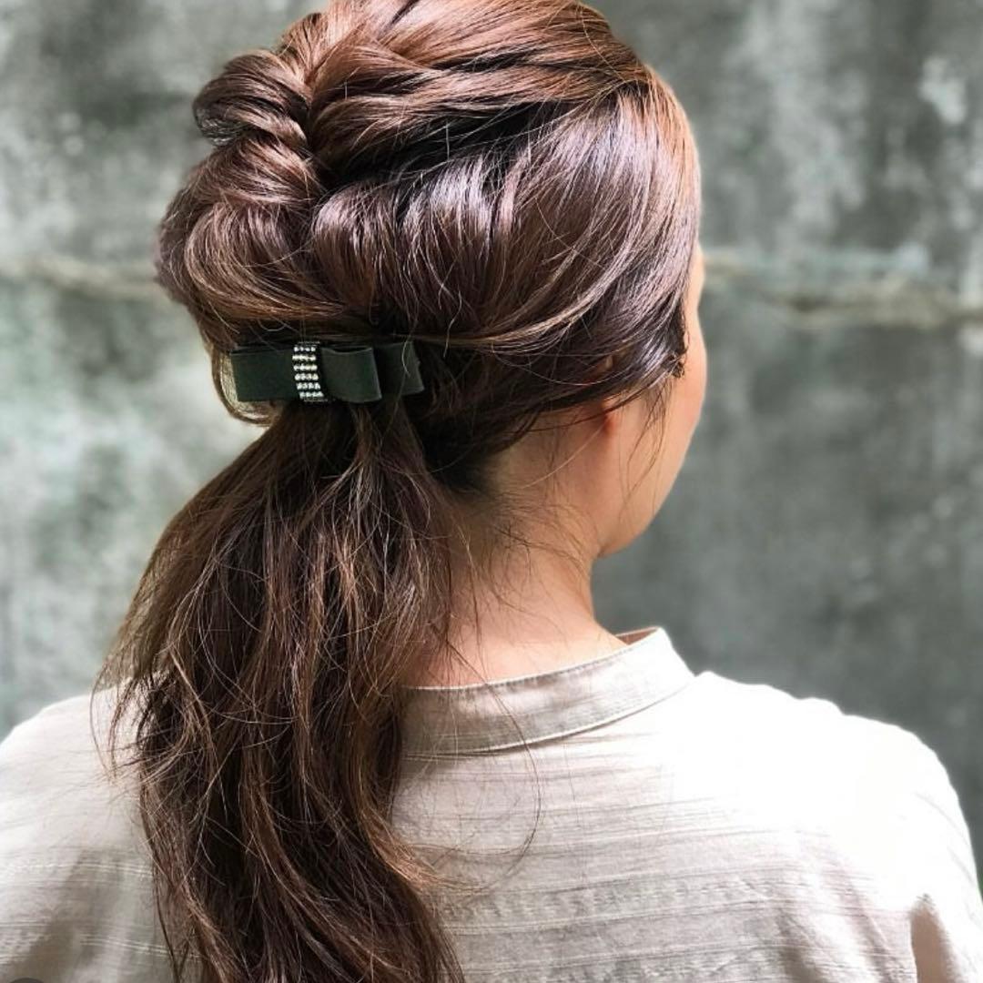 最終価格【美品】acca アッカ リボンバレッタ スワロフスキー