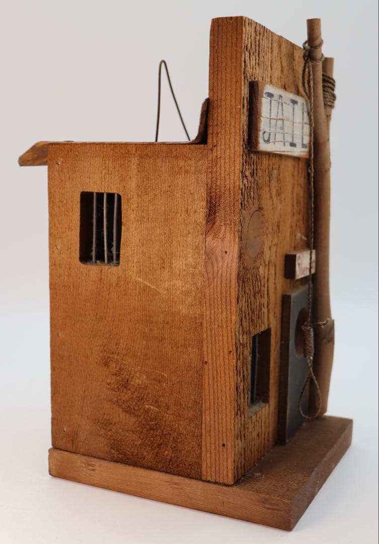 木製刑務所型バードハウス　ノアの方舟額　ANGELのカントリードール3点セット