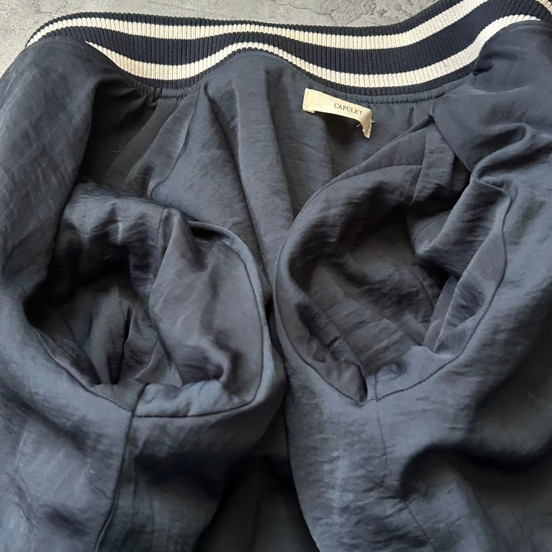 森星着用 刺繍 人気 スカジャン ネイビー ハワイ ローズバッド