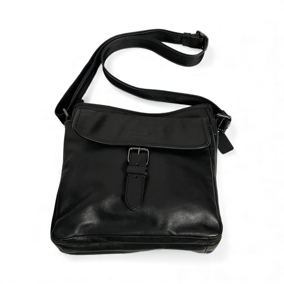 ✨極美品✨COACH コーチ メッセンジャーバッグ レザー ブラック 斜め掛け