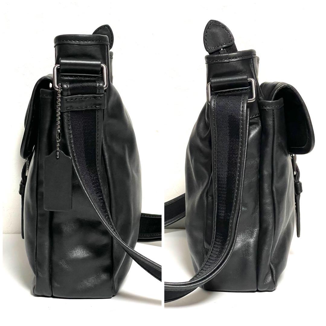 ✨極美品✨COACH コーチ メッセンジャーバッグ レザー ブラック 斜め掛け