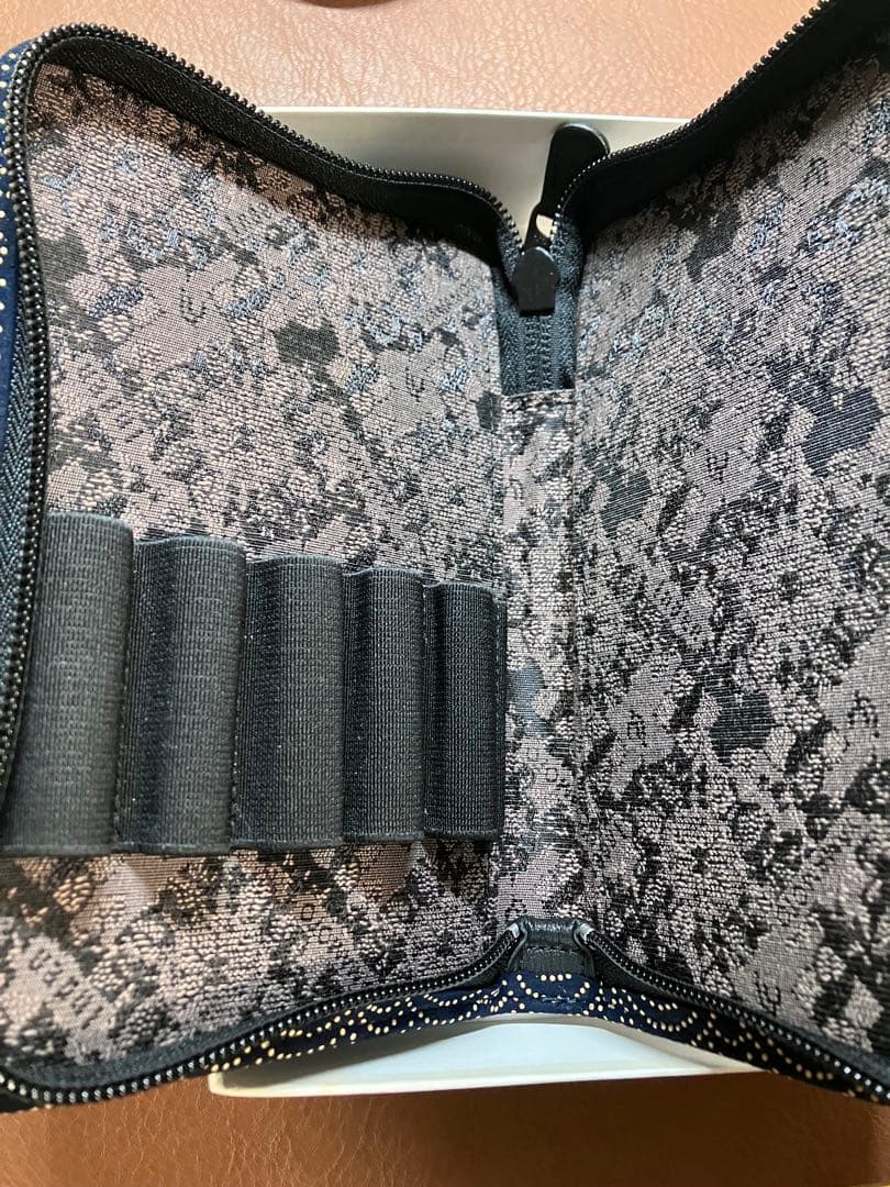 甲州印傳　ペンケース　青海波　5本挿　3本挿　セット売り　印傳