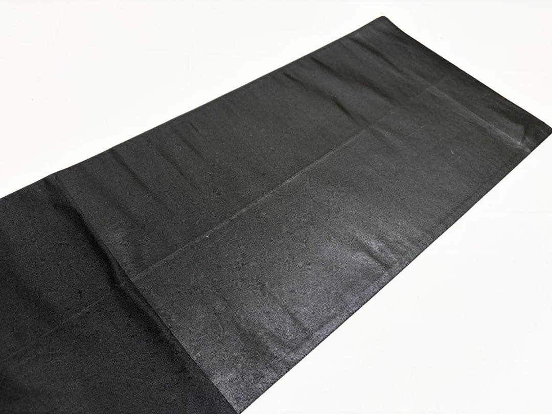 A 総手刺繍 蘇州刺繍 紅葉模様 金糸 白黒 正絹 太鼓柄 袋帯 O37