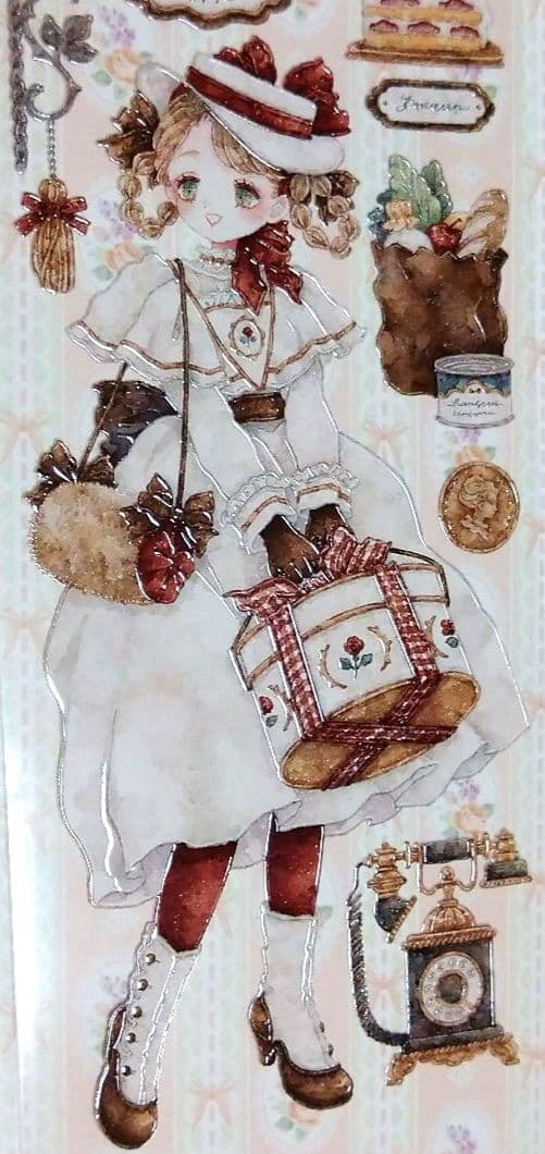 ✩再販✩J621＃纤手遥望(水晶)Shine切り売り海外人物マステ女の子