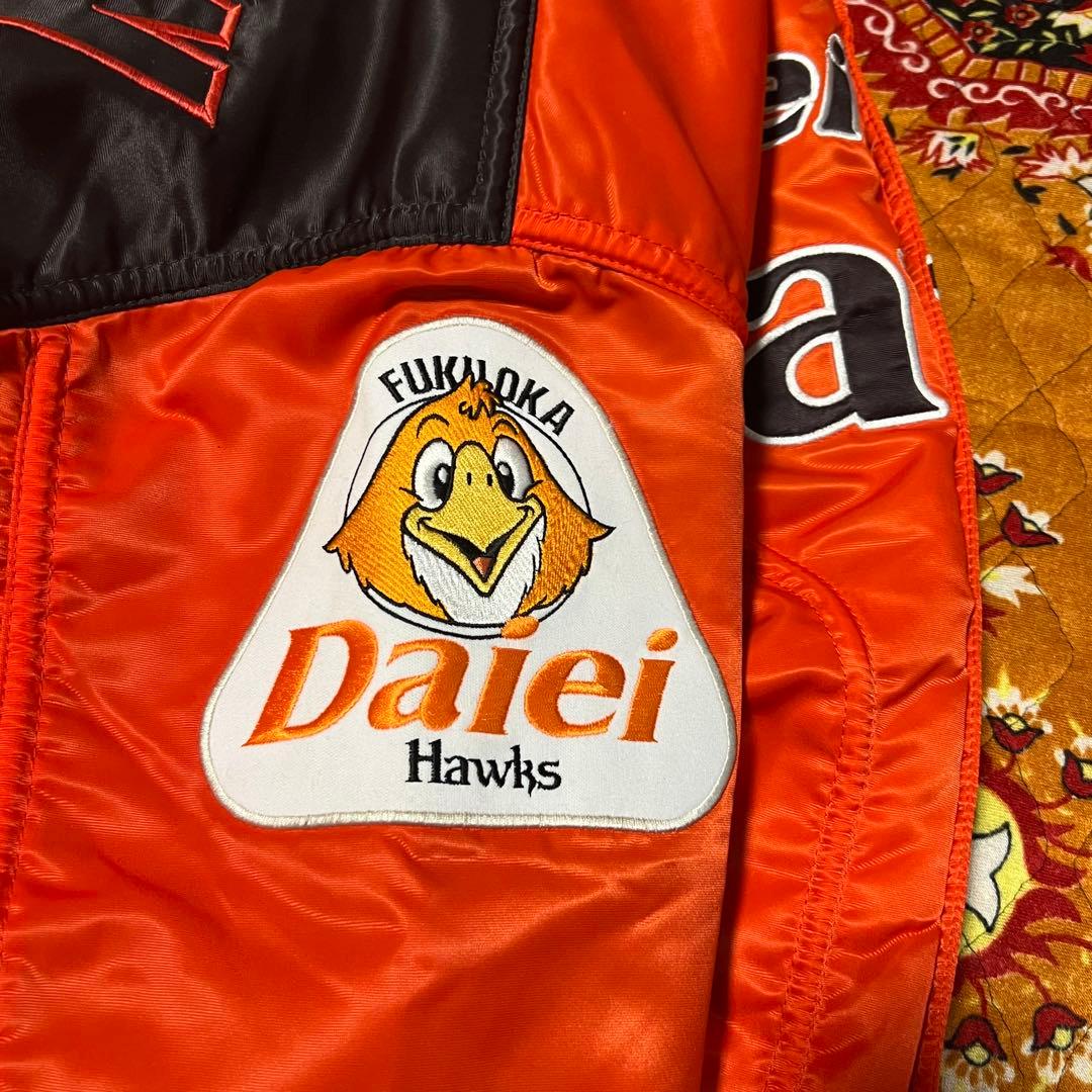 Daiei Hawks 刺繍スタジャン オレンジ　ワッペン