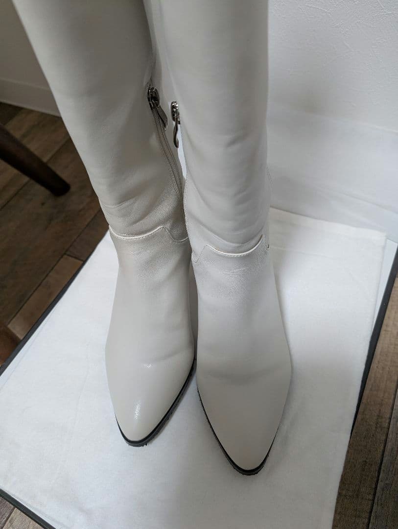 CELFORD アイボリー ロングブーツ 37