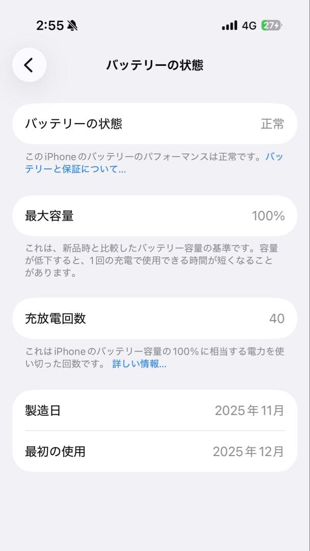 iPhone 17 Pro 256GB シルバー 箱付 バッテリー100%