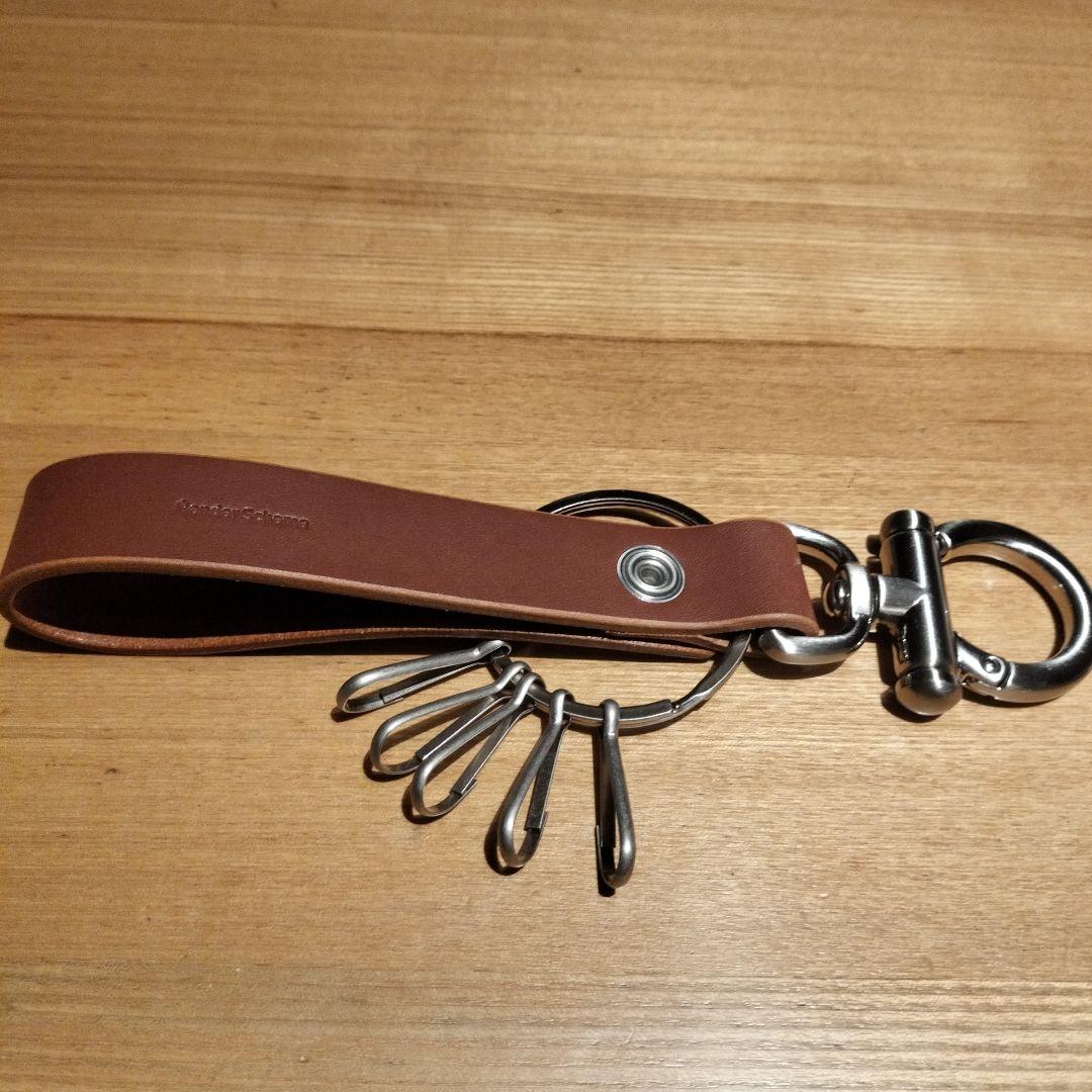 Hender Scheme 牛革 キーリング ブラウン 梱包材、説明書付き