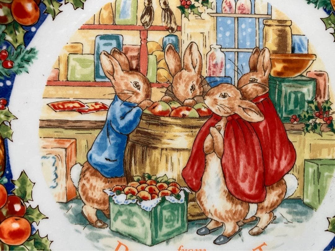 ピーターラビット　ウェッジウッド　クリスマス プレート　6枚　Xmas 送料込