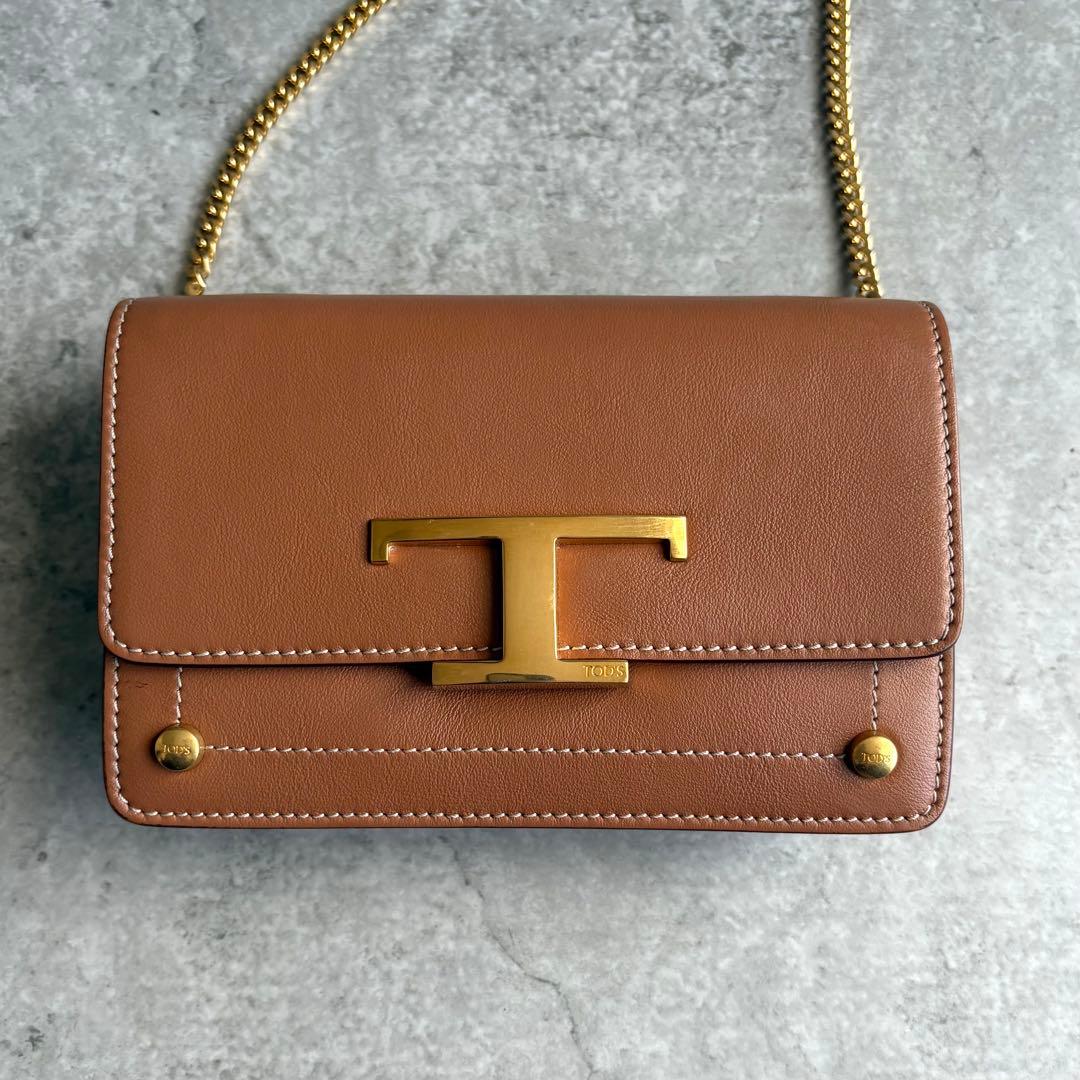 【中古王様】TOD'S Tタイムレス 2way ショルダーバッグ ベルトバッグ