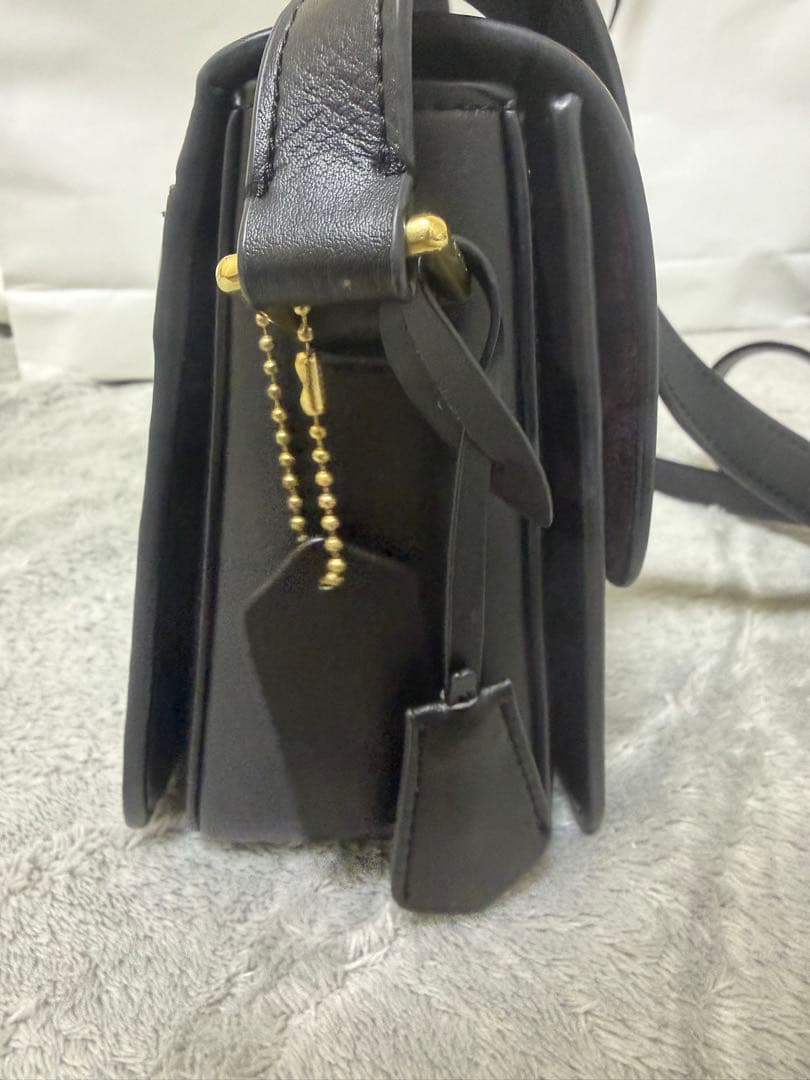 『2/6限定お値下』COACH ブラックレザー ショルダーバッグ