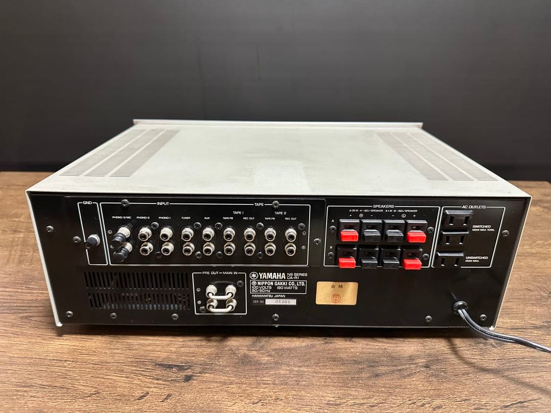 完動品　YAMAHA ヤマハ プリメイン アンプ CA-R1 取り扱い説明書付き