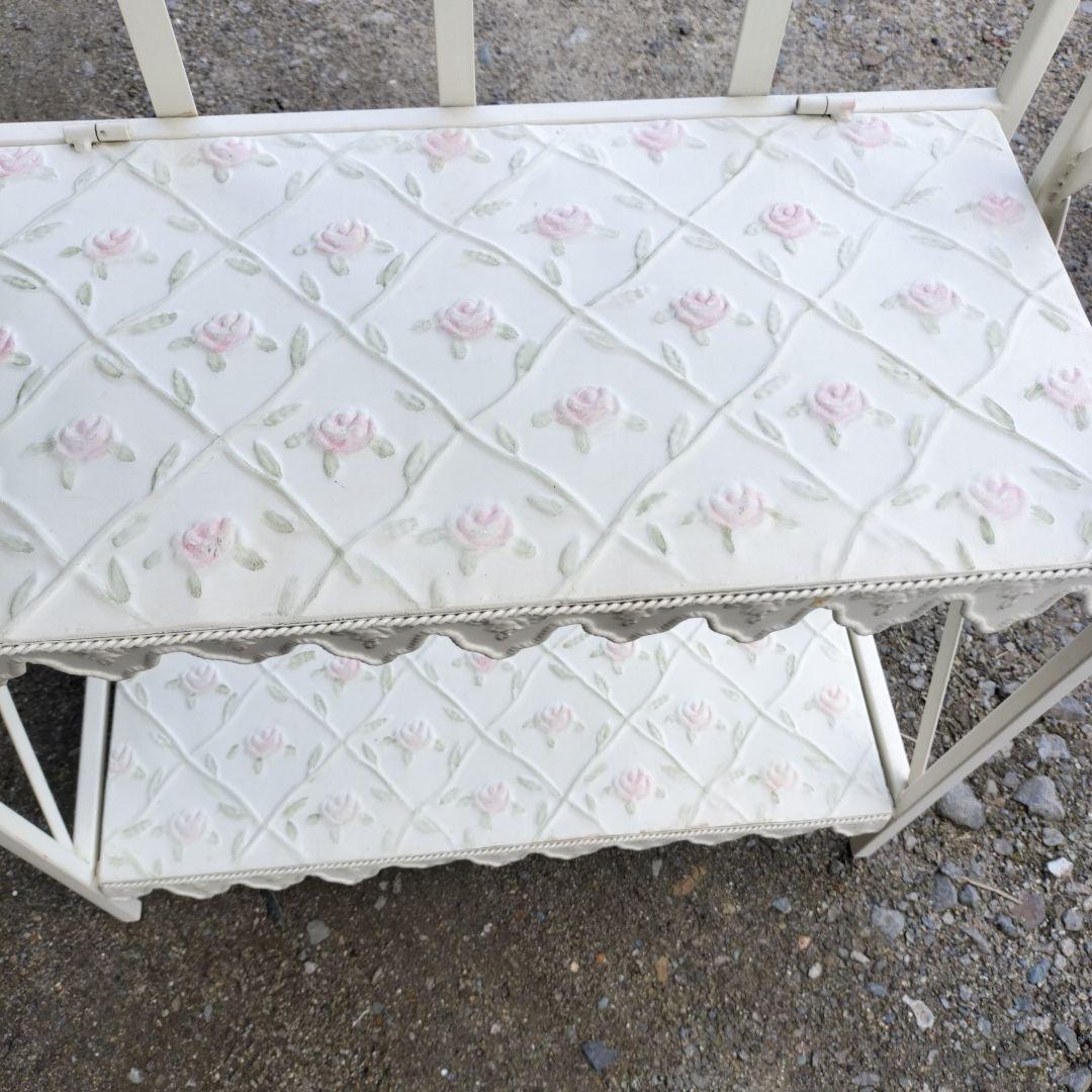 大ママのえぇ子様々　　アイボリー アイアン4段ラック