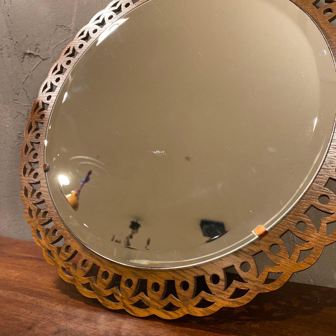 定価34000円 パリの雑貨屋 高級壁掛け鏡 ウォールミラー インテリア 木製