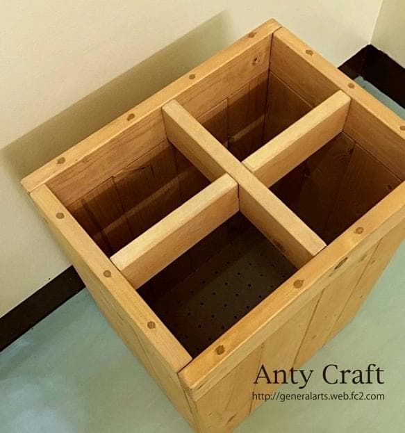 【サイズオーダー可】【引取可能】無垢材　アンティーク風傘立て LO/LO 完成品