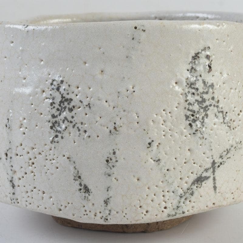 茶道具　人間国宝　荒川豊蔵作　志野茶碗　共箱　M　9744