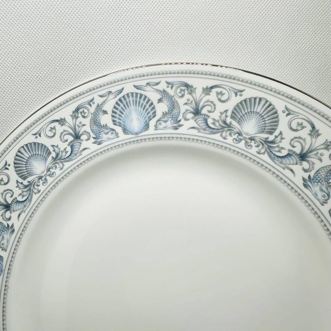 ウェッジウッド ドルフィンホワイト ディナープレート 27cm 6枚セット　黒壺