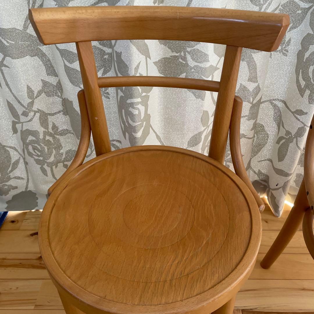 秋田木工 ベントウッドチェア 曲木 椅子 ダイニングチェア　2脚