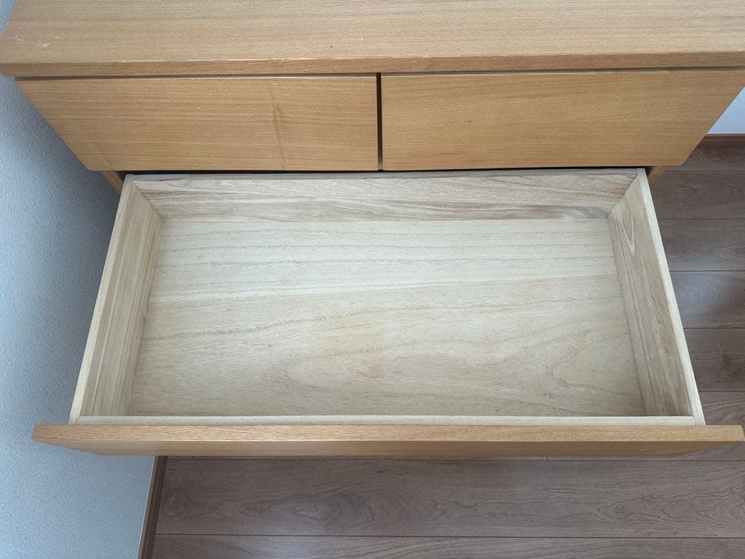 無印良品 4段チェスト・タモ材（廃盤品）