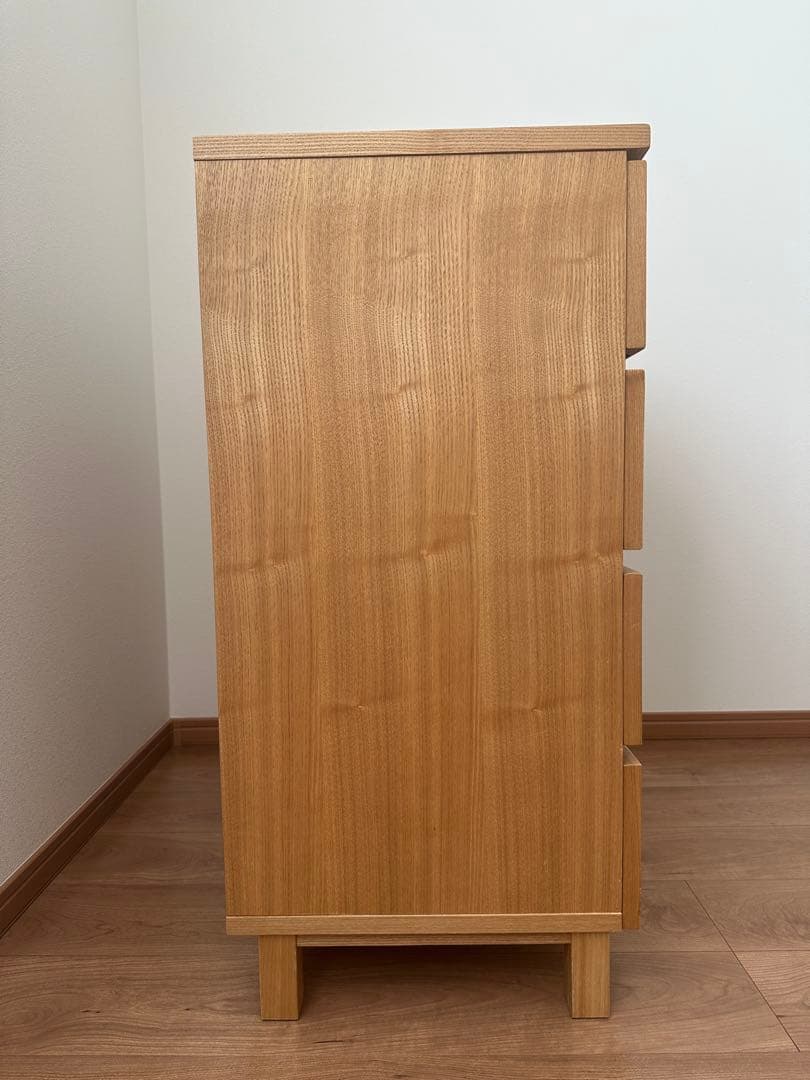 無印良品 4段チェスト・タモ材（廃盤品）