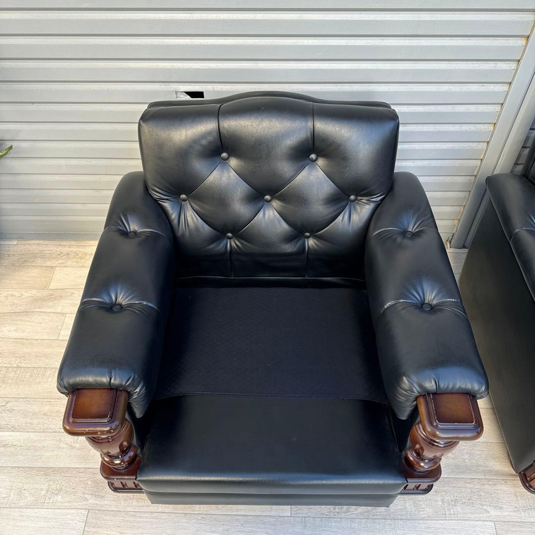 オールドカリモクFURNITURE 1人掛け　ソファ　シングルソファ　2脚